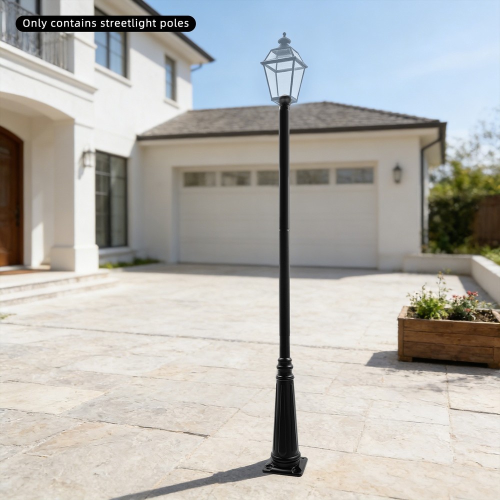 3.8 Meters Outdoor Split-type Light Post With Sturdy Ground Cage For Sidewalks
