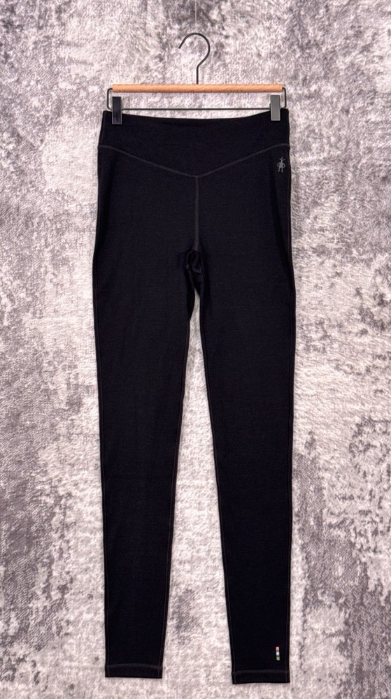 New SmartWool Base Layer Small Womens Black Merino Wool Thermal Bottom Pants