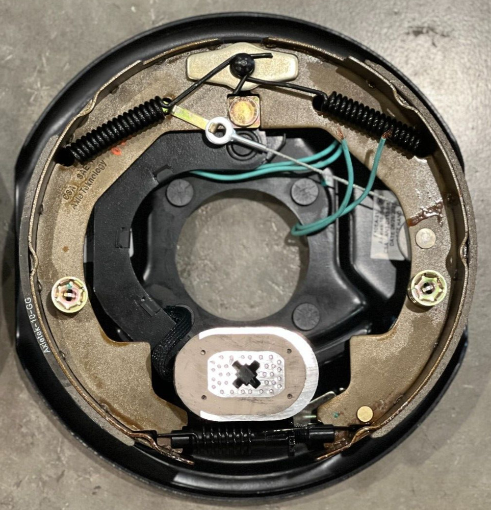 PAIR Trailer Backing Plate Brake Electric 10" Fits Dexter Nev-R-Adjust 3500 Self