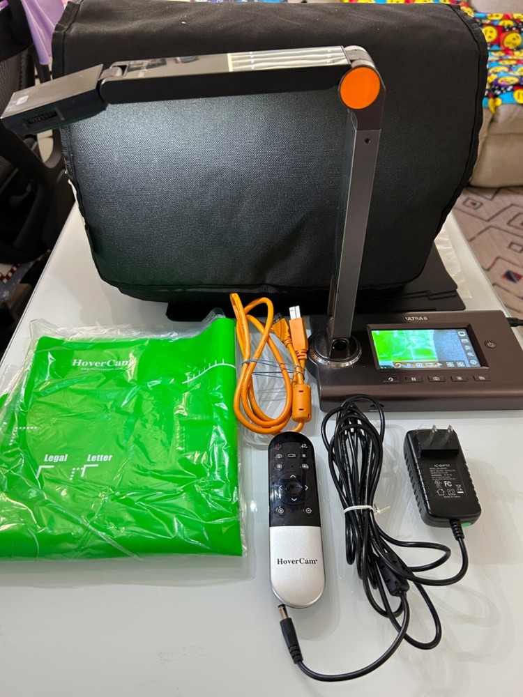 HoverCam Ultra 8 Document Camera Visual Presenter HDMI VGA USB w/Accessories