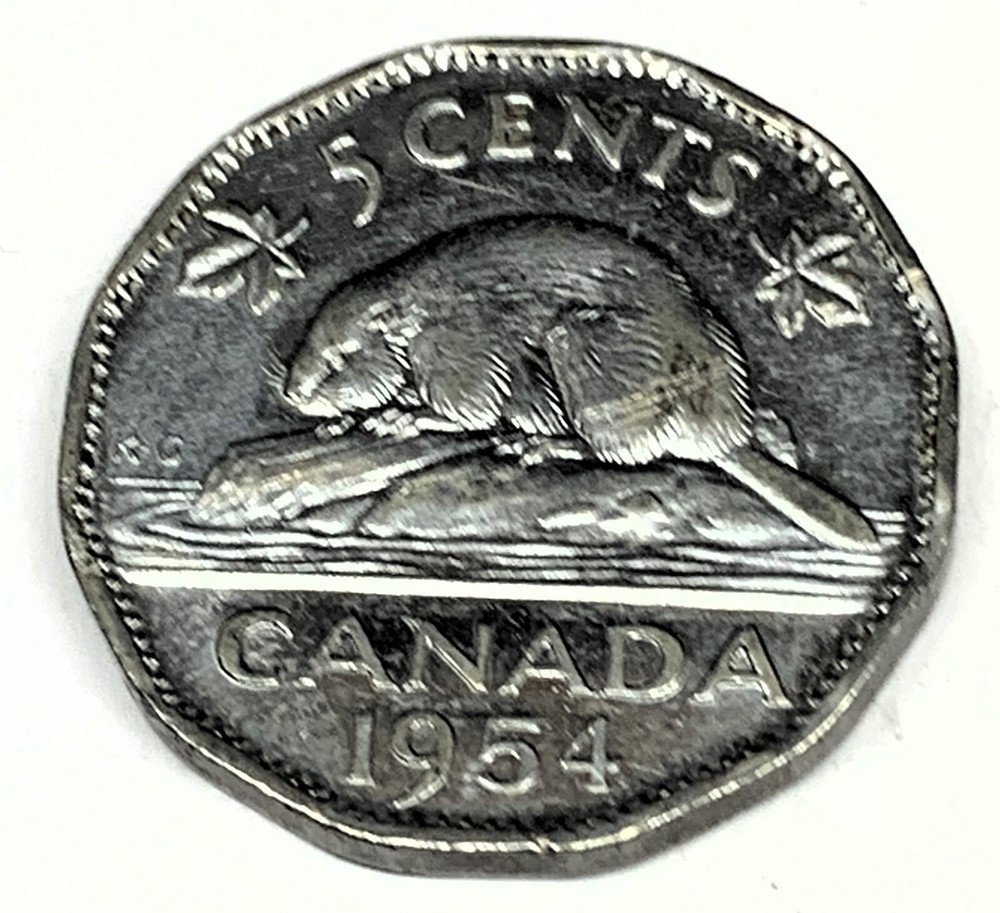 # C8144   CANADA   COIN,  FIVE CENTS   1954