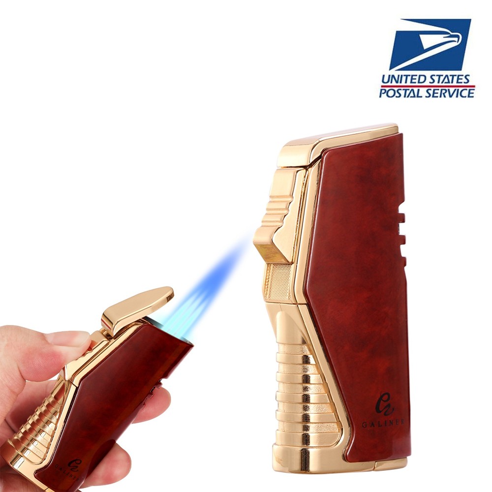 Galiner 3 Jet Torch Flame Cigar Lighter With Punch Adjustable Windproof Gift Box