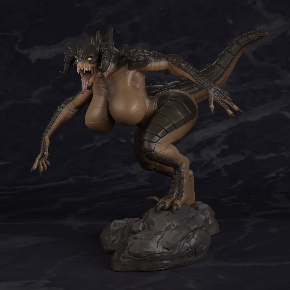 DeathClaw Polybits 1/12 Scale Resin Figure NSFW | Unpainted Model Kit