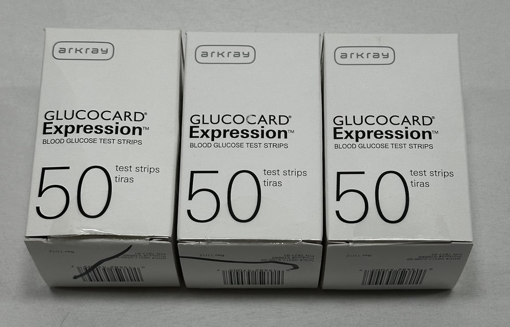 Arkray Glucocard Expression Diabetic Blood Test Strips 50ct (3 boxes) 150 Strips