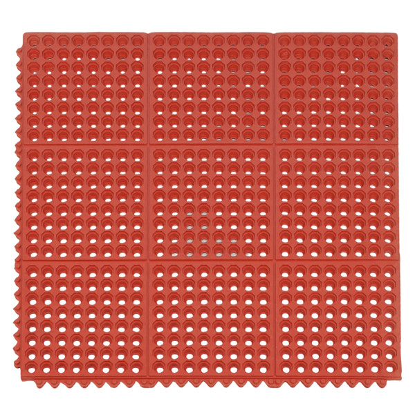 1PC Red Rubber Anti Fatigue Kitchen Mat 90x90x1.2cm Thick Non-Slip Floor Mat