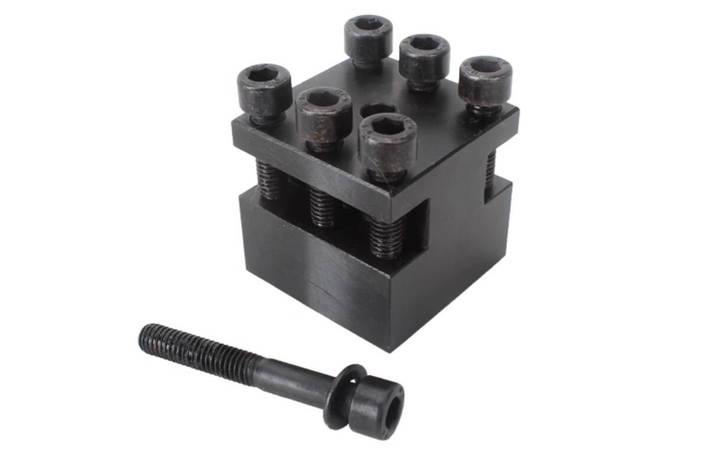 Small Lathe Double Slot Tool Holder Turnable Angle Tool Holder with Angle