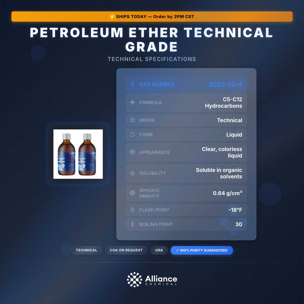 Petroleum Ether Technical Grade - 2 Liters