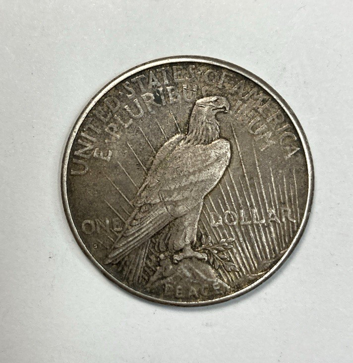 1925-S Peace Dollar Nice Original VF+
