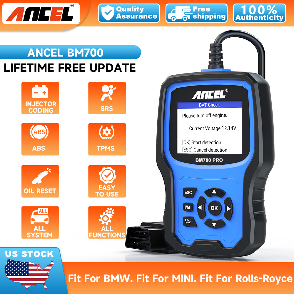 ANCEL BM700 PRO For BMW OBD2 Scanner Code Reader All System Diagnostic Tool SRS