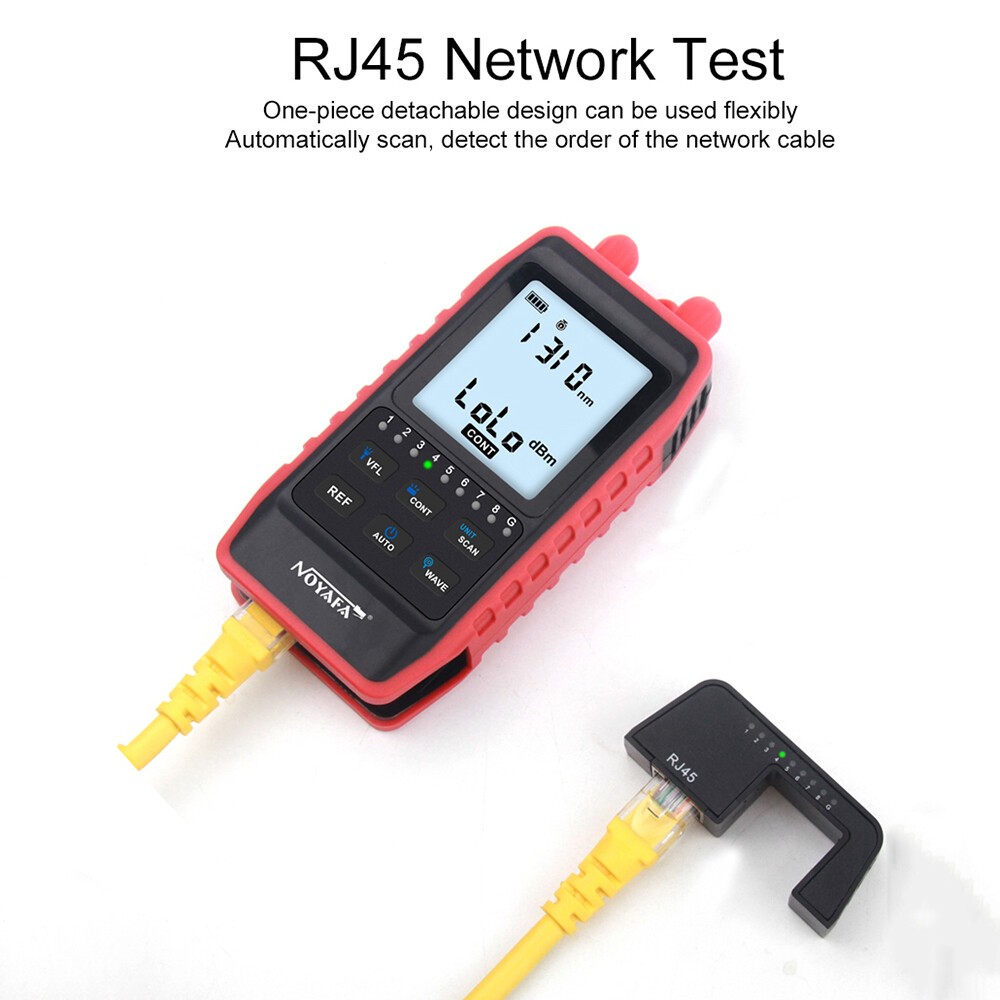 Network RJ45 Line Cable Tester Optical Power Meter Light Source & Li-ion Battery
