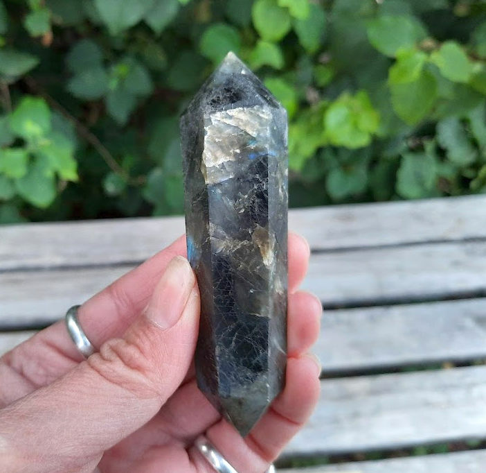Labradorite Double Terminated Wand Set, Transformation, Higher Realm Connection