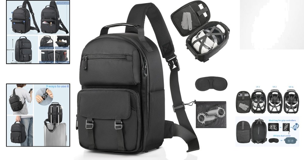 Protective Carrying Backpack for VR Headsets - Mesh Pockets for Accessories