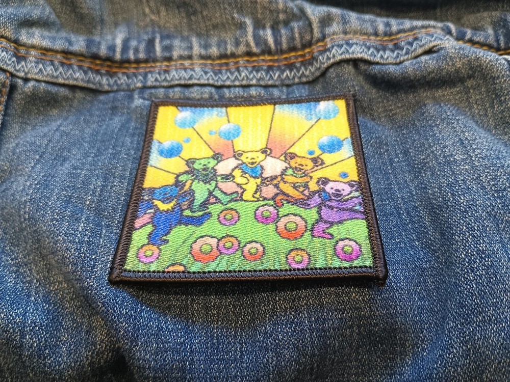 Grateful Dead Utopia Dancing Bears 3 Inch Iron On Patch