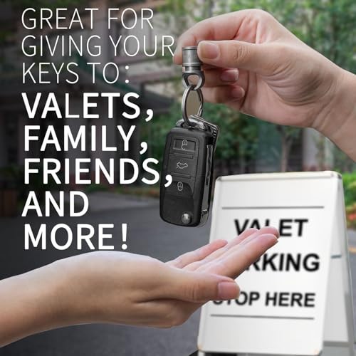 Quick Release Keychain with 2 Key Rings Titanium, Detachable Pull Apart Matte