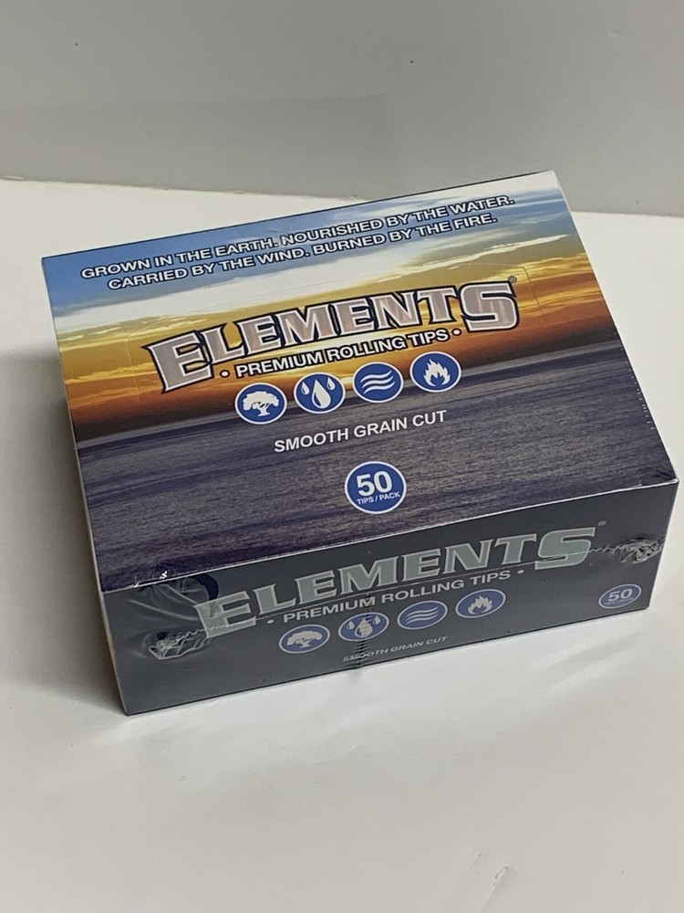ELEMENTS TIPS - FULL SEALED BOX - SMOOTH GRAIN CUT - 50 PACKS/ 50 TIPS EACH/2500
