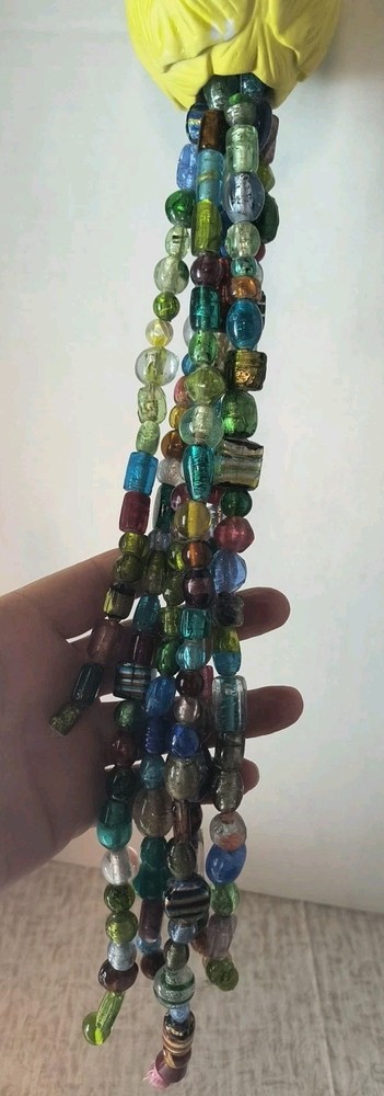 Whimsical Handcrafted Glass Beaded Ceramic Wind Chimes
