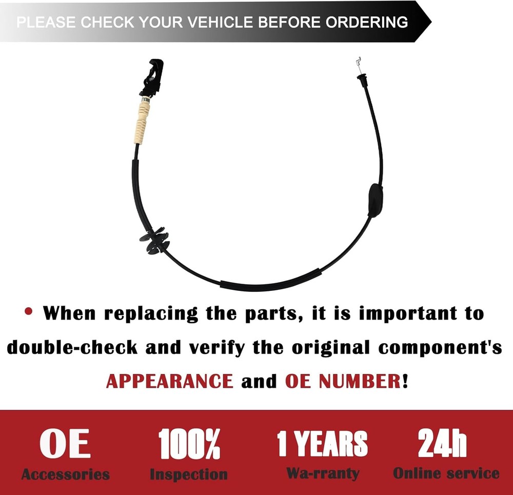 912-770 Car Inner Door Handle Latch Release Cable,Front Driver or Passenge Side