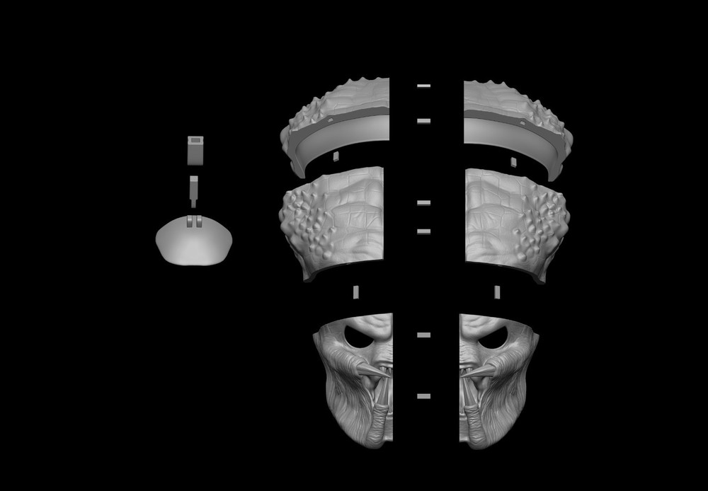 Predator Mask Face Jungle Hunter 1987 scale 1:1 File STL - OBJ for 3D Printing