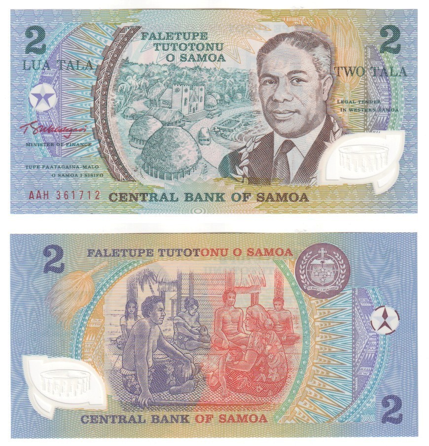 SAMOA 2 Tala Banknote (1990) P.31e - UNC