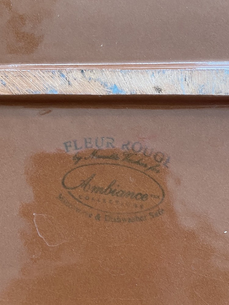 Fleur Rouge By Ambiance Rectangular Serving Dish