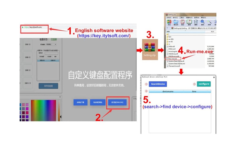 USB Mini 4-Key Keypad One-Handed Mechanical Gaming Keyboard Programming Macro...