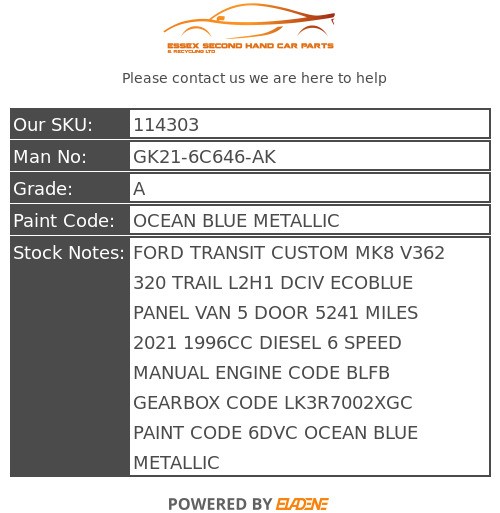FORD TRANSIT CUSTOM INTERCOOLER HOSE 2021 MK8 BOOST PIPE 2.0 DIESEL