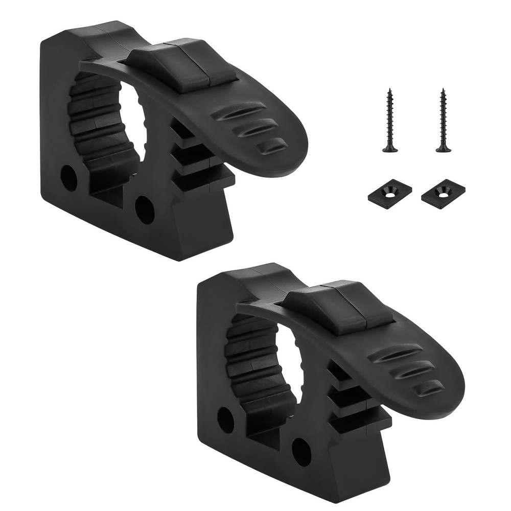 Rubber Clamp (2 Pack) Adjustable Non-Slip Quick Release Mount, Fits 1" - 2-1/...