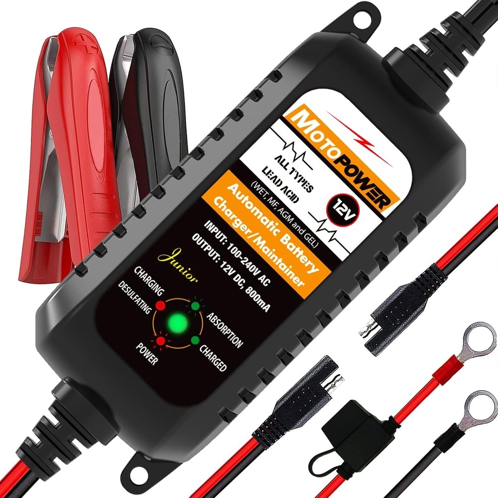 800mA 12V Battery Optimizer & Automatic Charger for Extended Battery Life