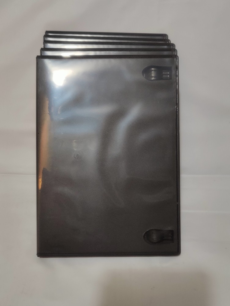 Standard black single CD/DVD cases pack of 5