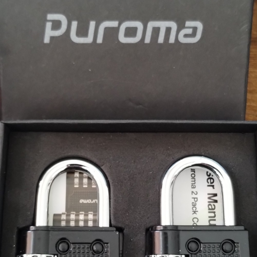 Puroma 2 Pack Resettable Combination Padlocks PMCL with Case
