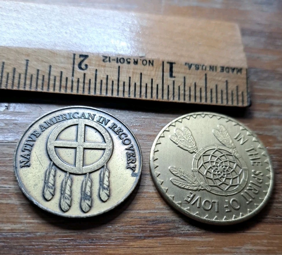 Alcoholics Anonymous Native American Coins