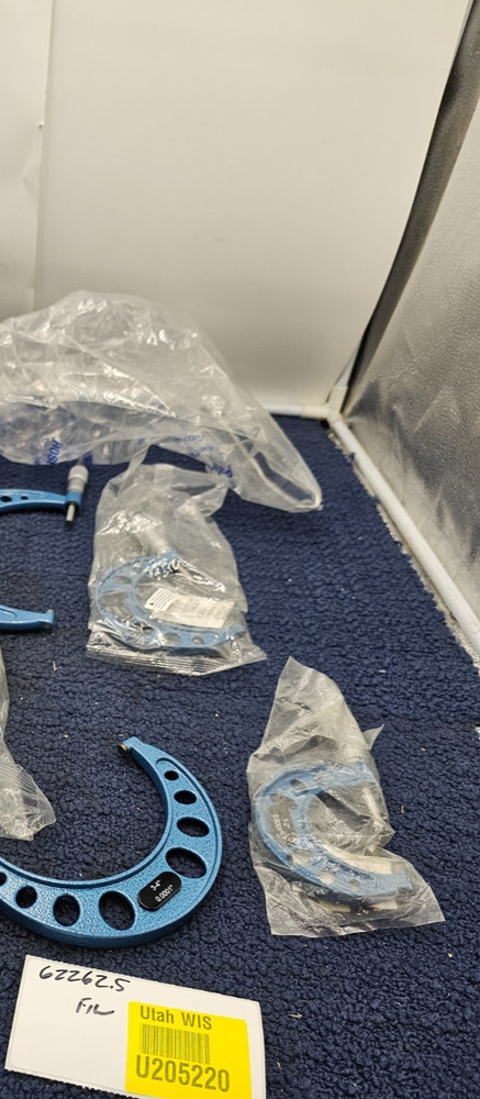 7 Pieces Micrometer Hardware Assembly Blue Different Sizes