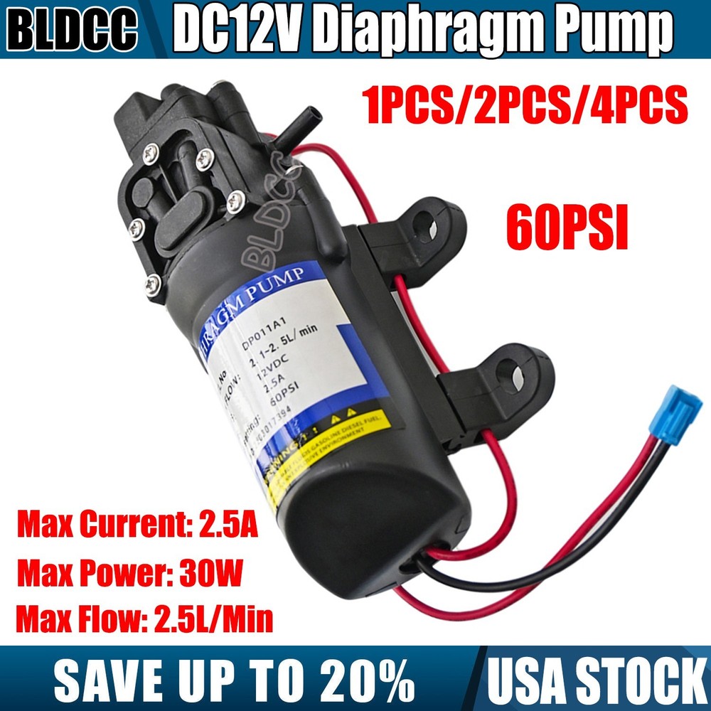 DC 12V 60PSI Micro Electric Diaphragm Misting Self Priming Pump Automatic Switch
