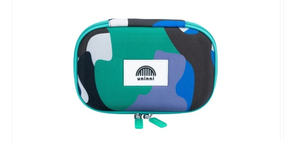 Uninni Arden Pencil Case - Camo Blue/Green