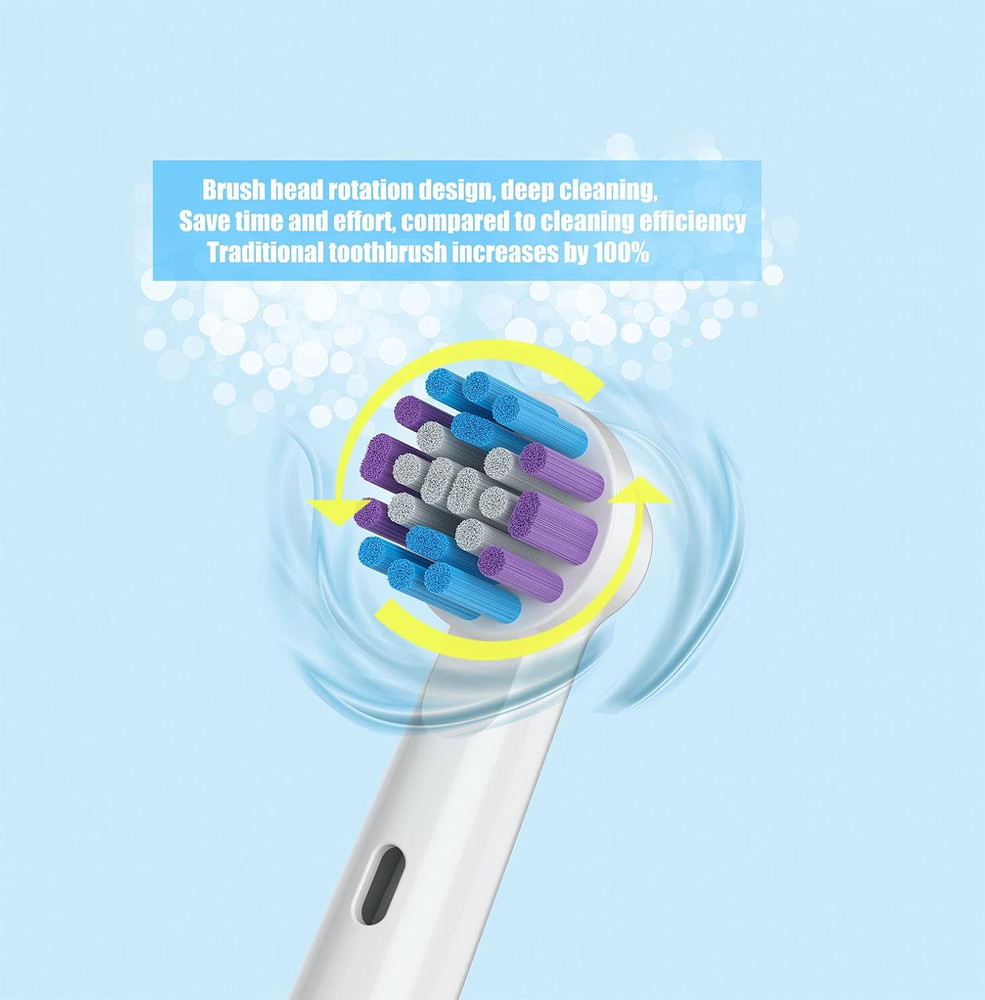 Replacement Toothbrush Heads for Oral-B, 4 Pack Replacement Heads Compatible wit