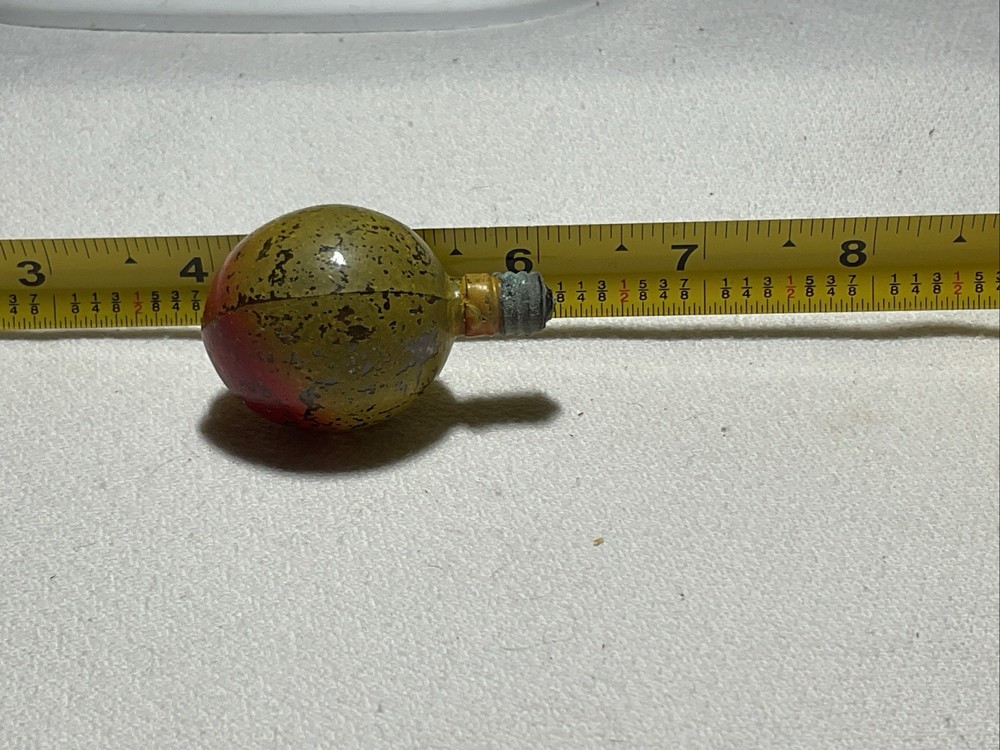 Vintage Painted Glass Peach Fruit Figural Bulb