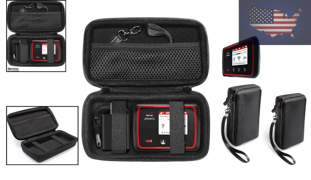 Compact Protective Case for Verizon JetPack & MiFi Hotspot Devices - Black