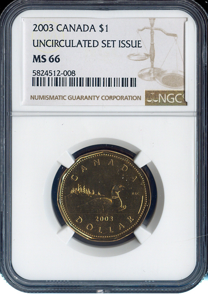 2003 Canada Loon Dollar $1 NGC MS66 UNC SET - Quality
