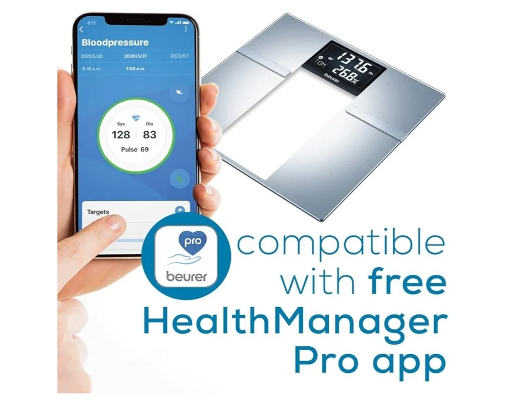 BEURER #BF720 BLUETOOTH SCALE - BODY ANALYSIS 400LBS CAPACITY