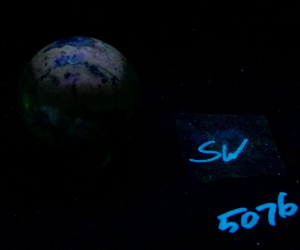 Fluorescent Amethyst Sage Agate 48mm Collection Sphere 5076