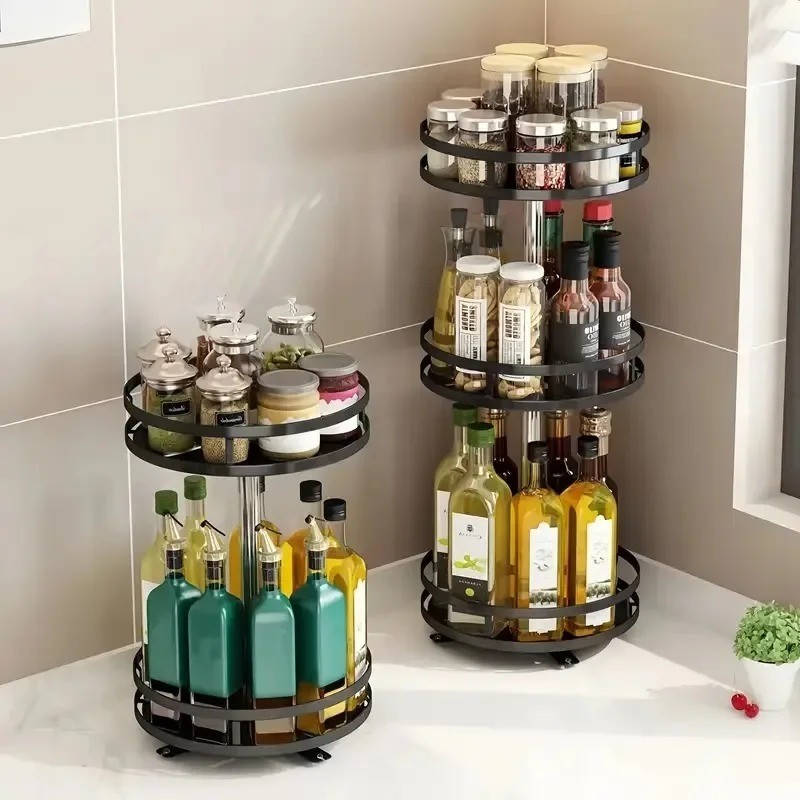 3 Tier Turntable Lazy Susan Organizer Rotating Spice Rack Organization