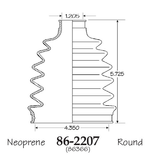 Inner & Outer CV Axle Boot for RAM 1500 4WD 2012-2020