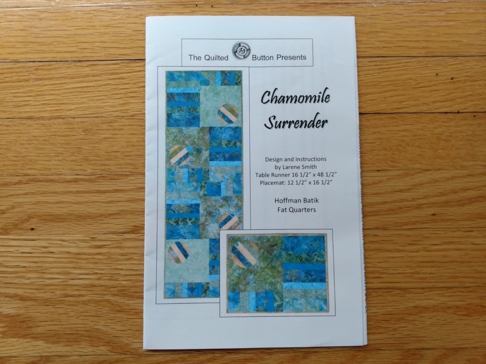 Placemats & Table Runner Quilting Sewing Pattern "Chamomile Surrender"