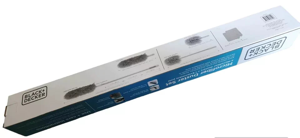 Black & Decker 5PC Microfiber Duster Set with Extendable Pole Cleaner