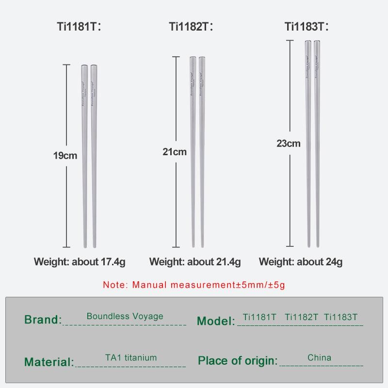 Boundless Voyage Titanium Chopsticks with Carry Bag for Convenient Storage & Pac