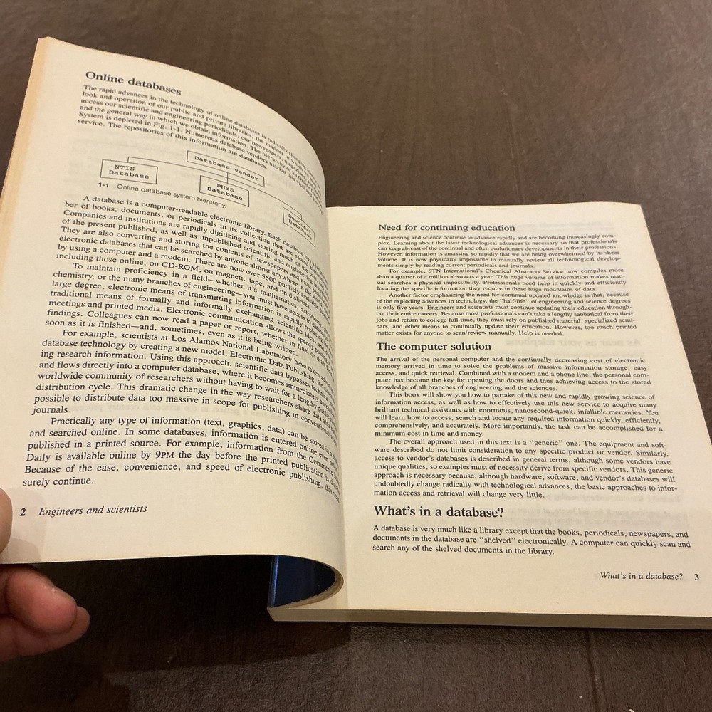 Using Online Scientific Engineering Databases Vintage Computing Textbook 1992