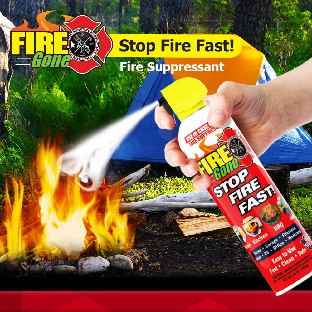 (2 pack) Fire Gone 16 oz Fire Extinguishing Spray