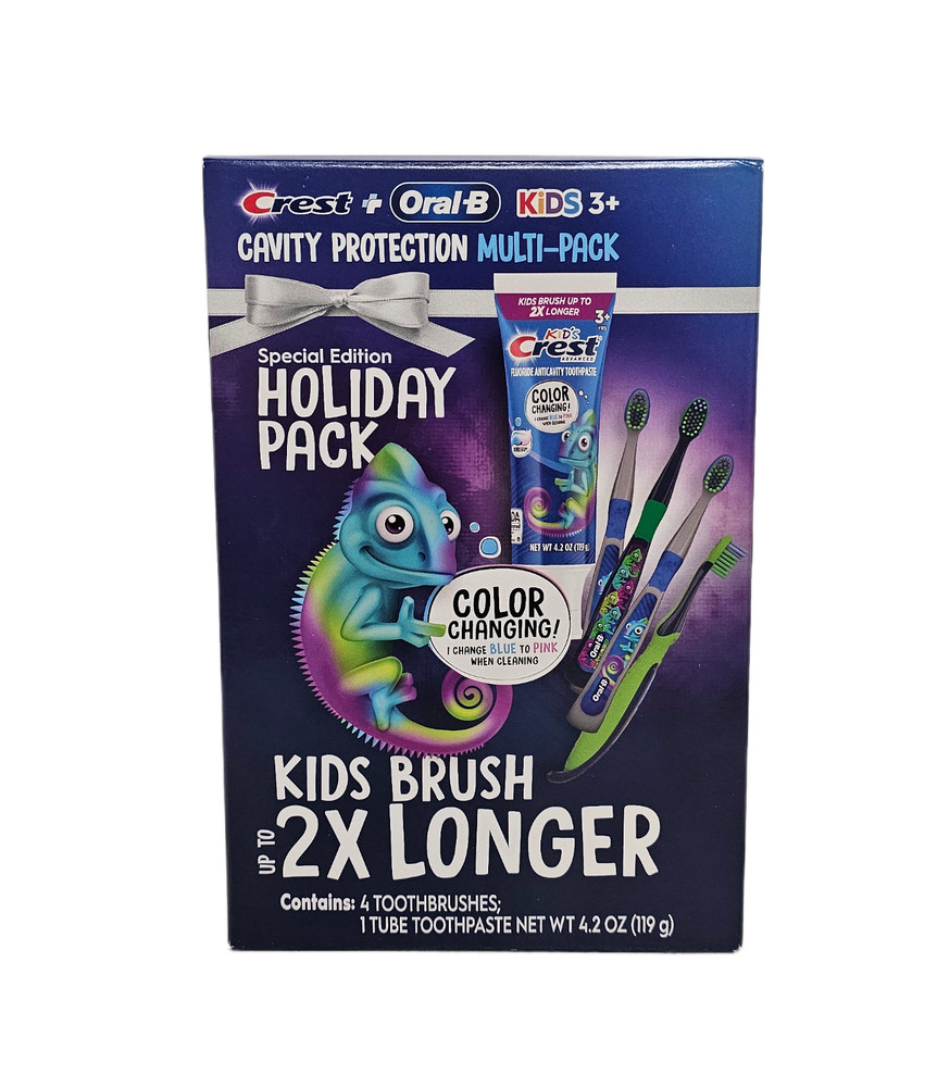 Crest & Oral-B Kids Color Changing Toothbrush & Toothpaste Holiday Bundle