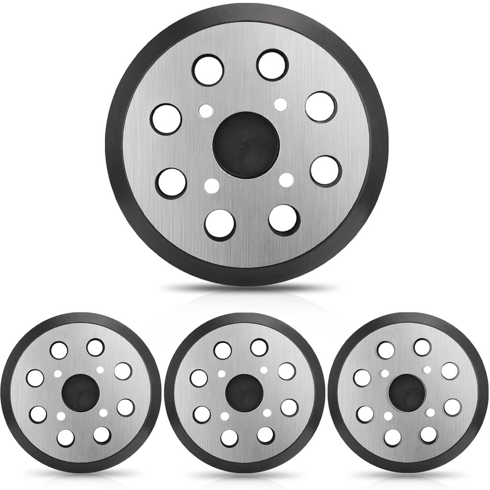 4-Pack 5" Hook & Loop Sander Pads for Ryobi & More