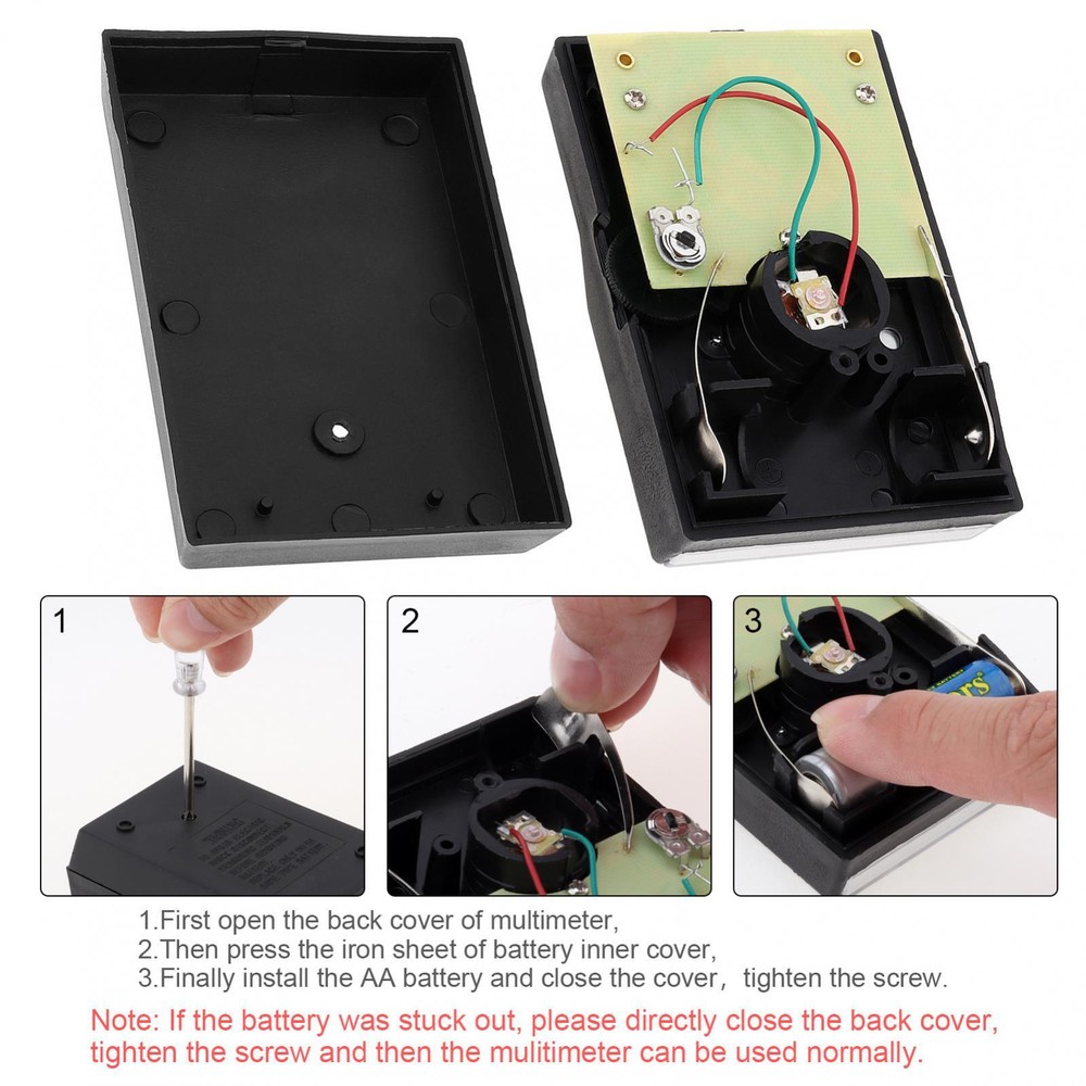 Analog Multimeter Voltmeter Ammeter Ohmmeter Tester Meter OHM AC/DC Volt